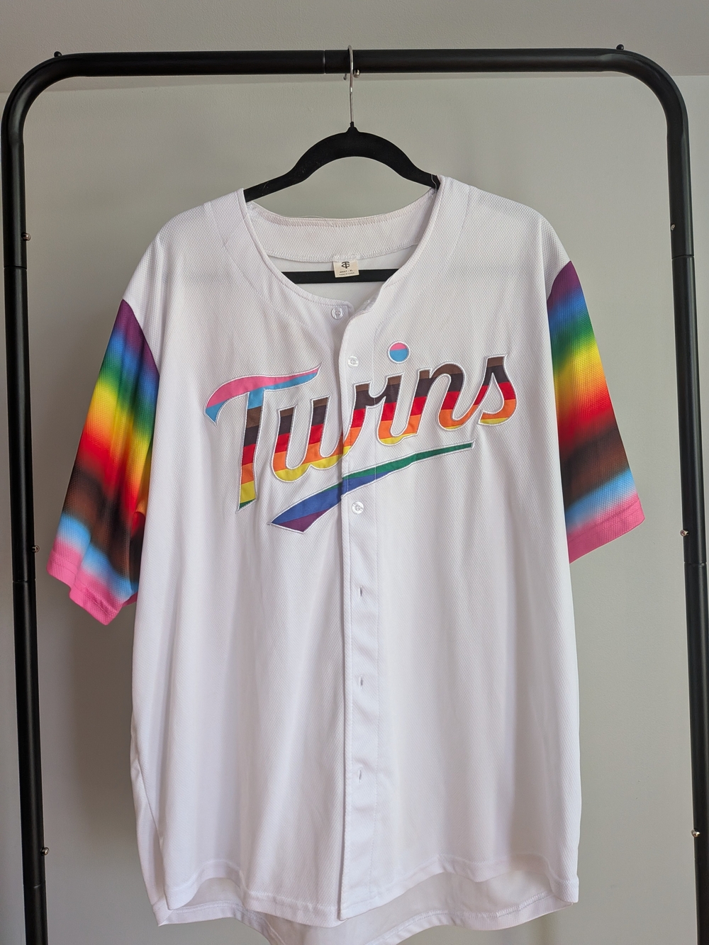 Minnesota Twins Rainbow Sleeve MLB Baseball Jersey - White